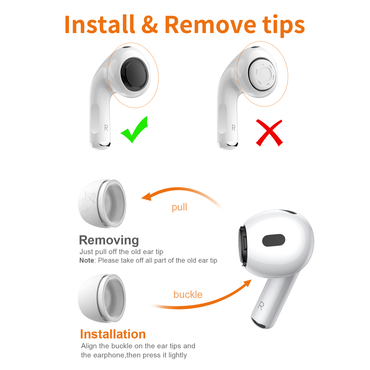 AirPods Pro Replacement Ear Tips XS New Bee